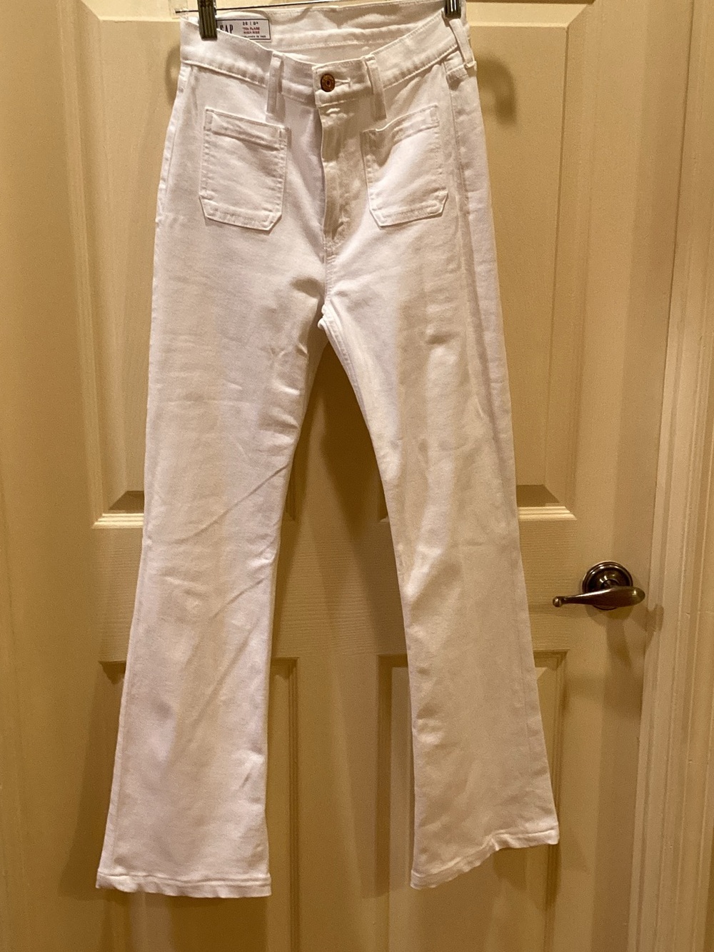 GAP White High-Rise Wide Leg Jeans